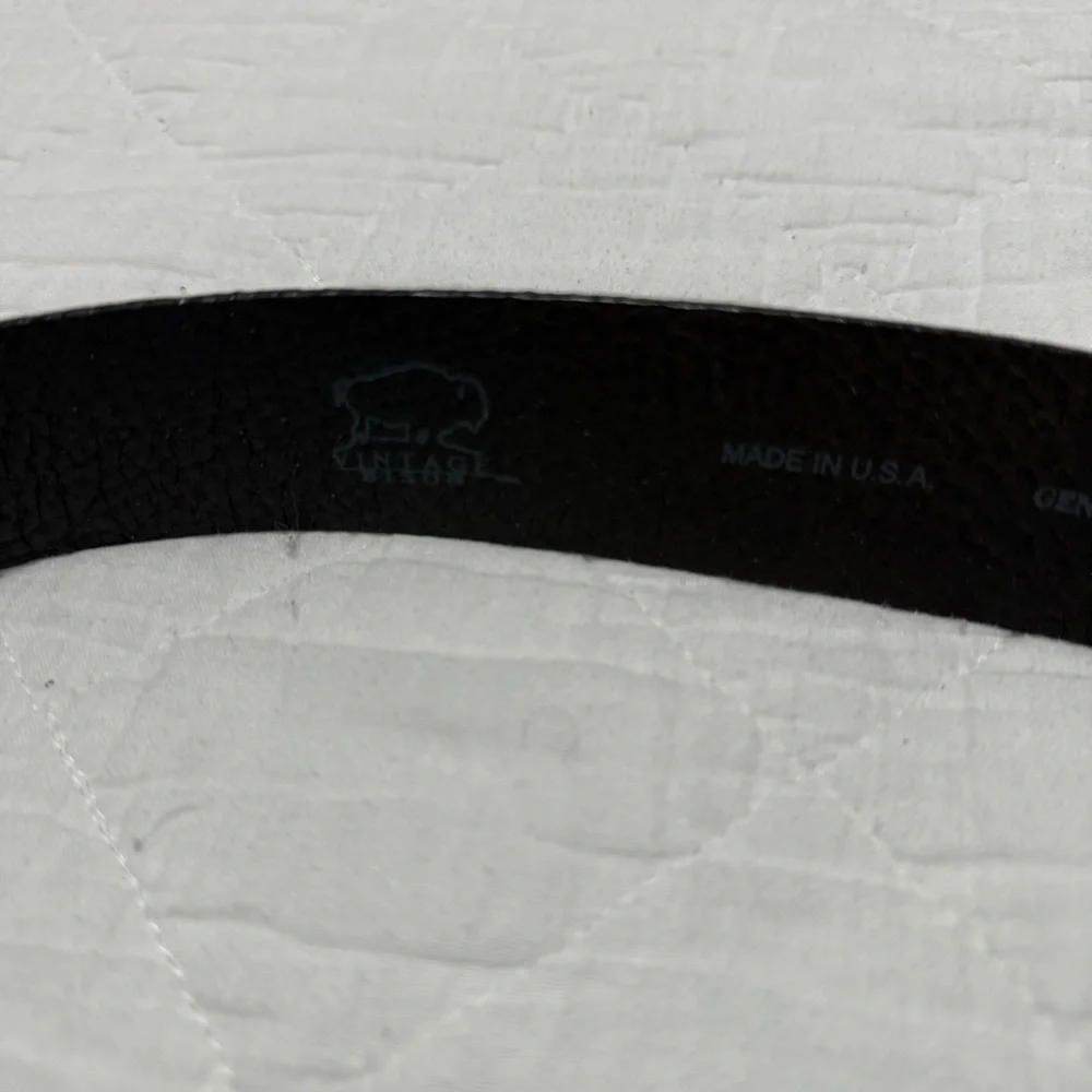Vintage Bison Genuine Leather Western Belt Men's 30 Crocodile Skin NEW 6043